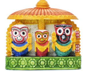 Colour Marble Jagannath Idol for Car Dashboard