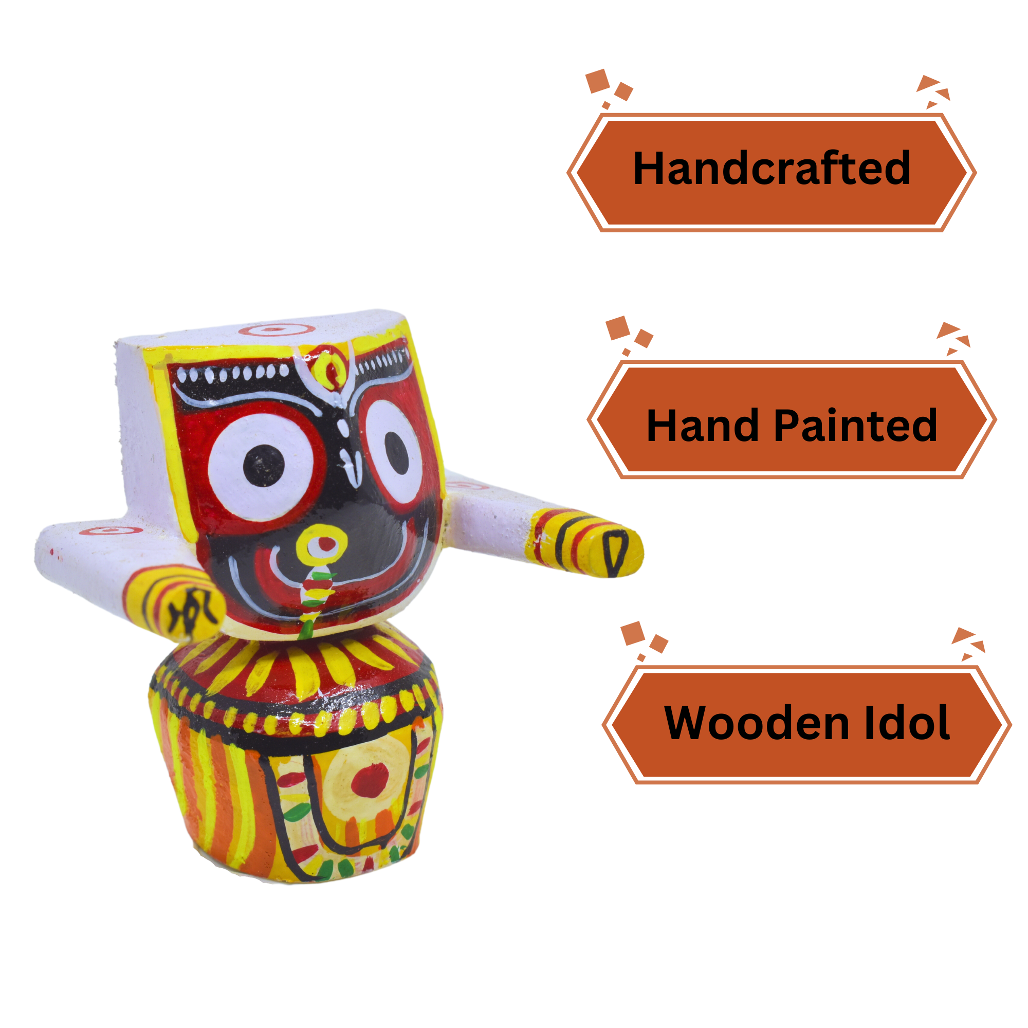Lord Neem Wood Jagannath Patitapavan Idol Wooden Murti Single Statue -3 Inch - Image 5