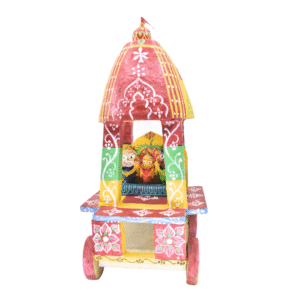 Lord Jagannath,Balabhadra,Subhadra,in Chariot,Puri Famous Handmade Ratha Car Festival Ratha Yatra,for Office,Pooja,Showpiece and Gifiting 11Inch(Wood, Multicolor)