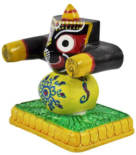 Lord Jagannath Resin Figurine for Car Dashboard, Multicolor,Pack of 1 - Image 2