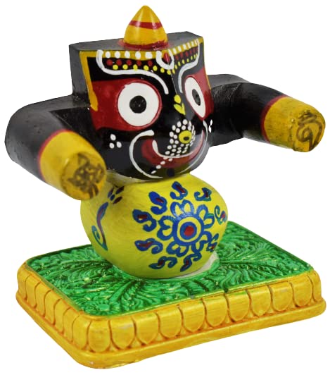 Lord Jagannath Resin Figurine for Car Dashboard, Multicolor,Pack of 1 - Image 3