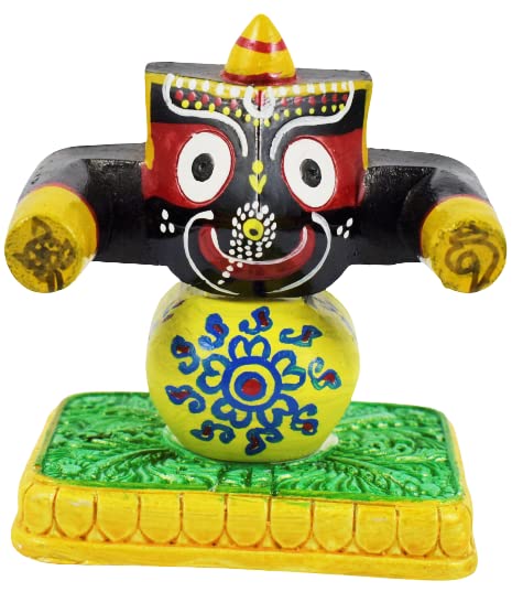Lord Jagannath Resin Figurine for Car Dashboard, Multicolor,Pack of 1