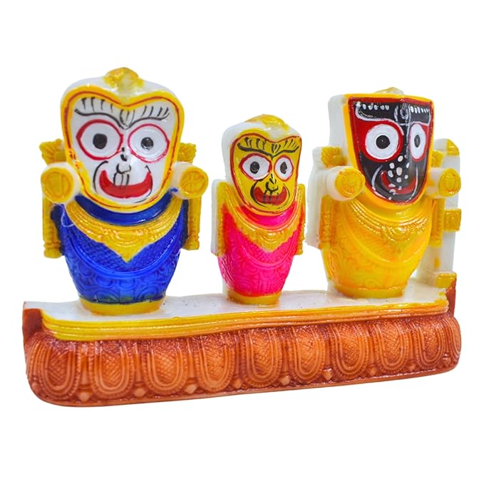 Jagannath World Lord Jagannath Idol,Marble Dust 10cm,Multicolour - Image 3