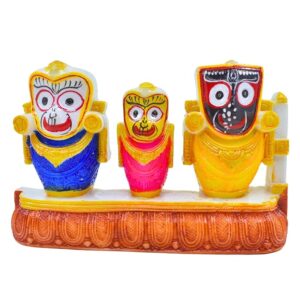 Jagannath World Lord Jagannath Idol,Marble Dust 10cm,Multicolour