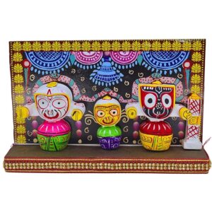 Lord Jagannath Ceramic Statue - Multicolour,Pack of 1