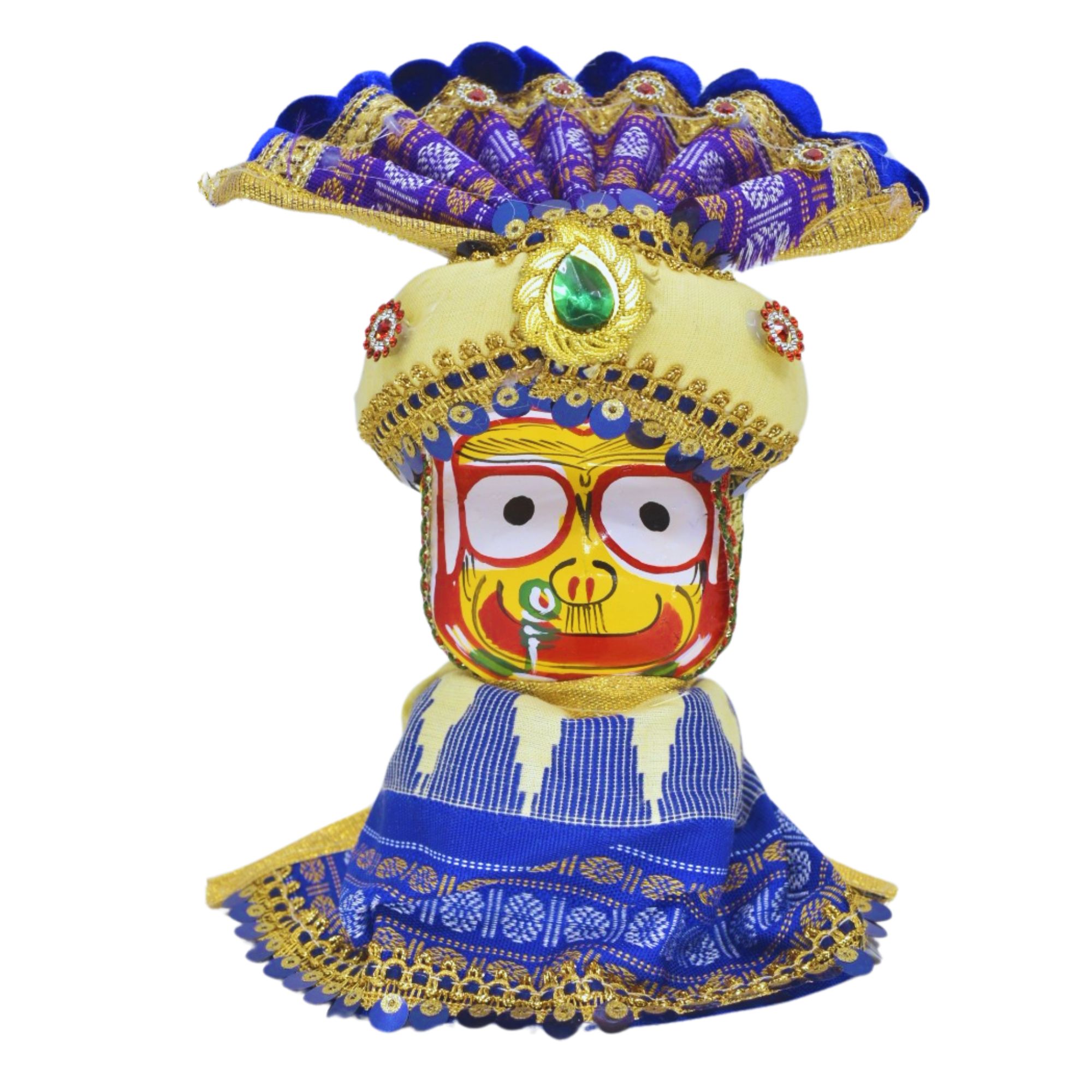 6-Inch (15cm) Pagadi Dress Set for Jagannath, Balabhadra, and Maa Subhadra Idols - Image 5