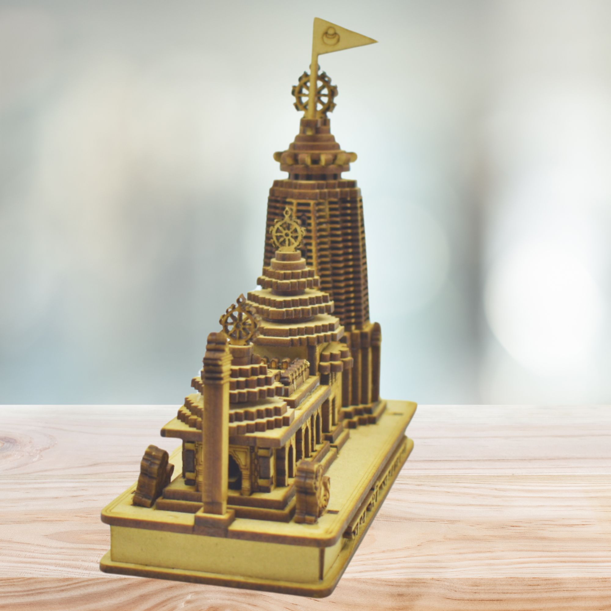 Handcrafted Jagannath Temple Puri Miniature - Wooden Replica for Devotees - Image 6