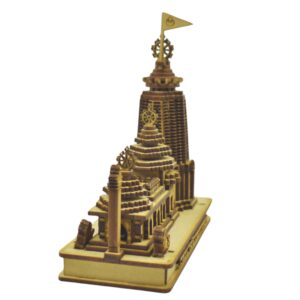 Handcrafted Jagannath Temple Puri Miniature - Wooden Replica for Devotees