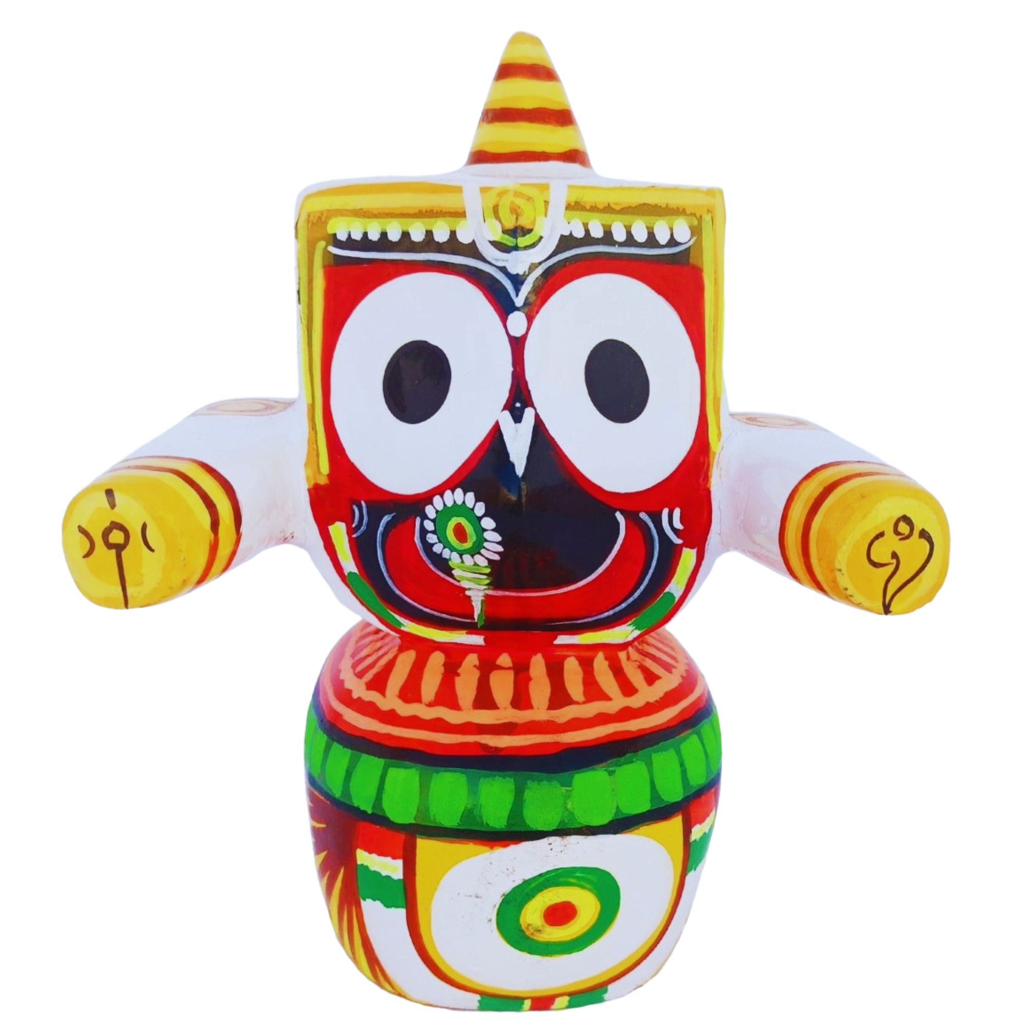 Lord Jagannath,Balaram,Subhadra Wooden Idol 12-Inch, Idol - Image 2