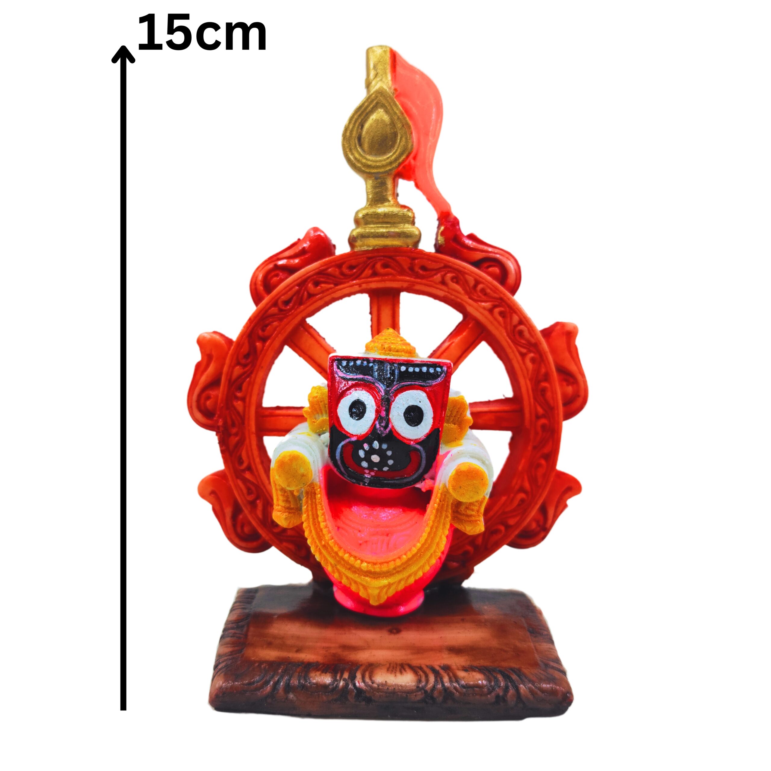 Jagannath World Marble Idol of Lord Jagannath in Nilachakra (Orange) - Image 2