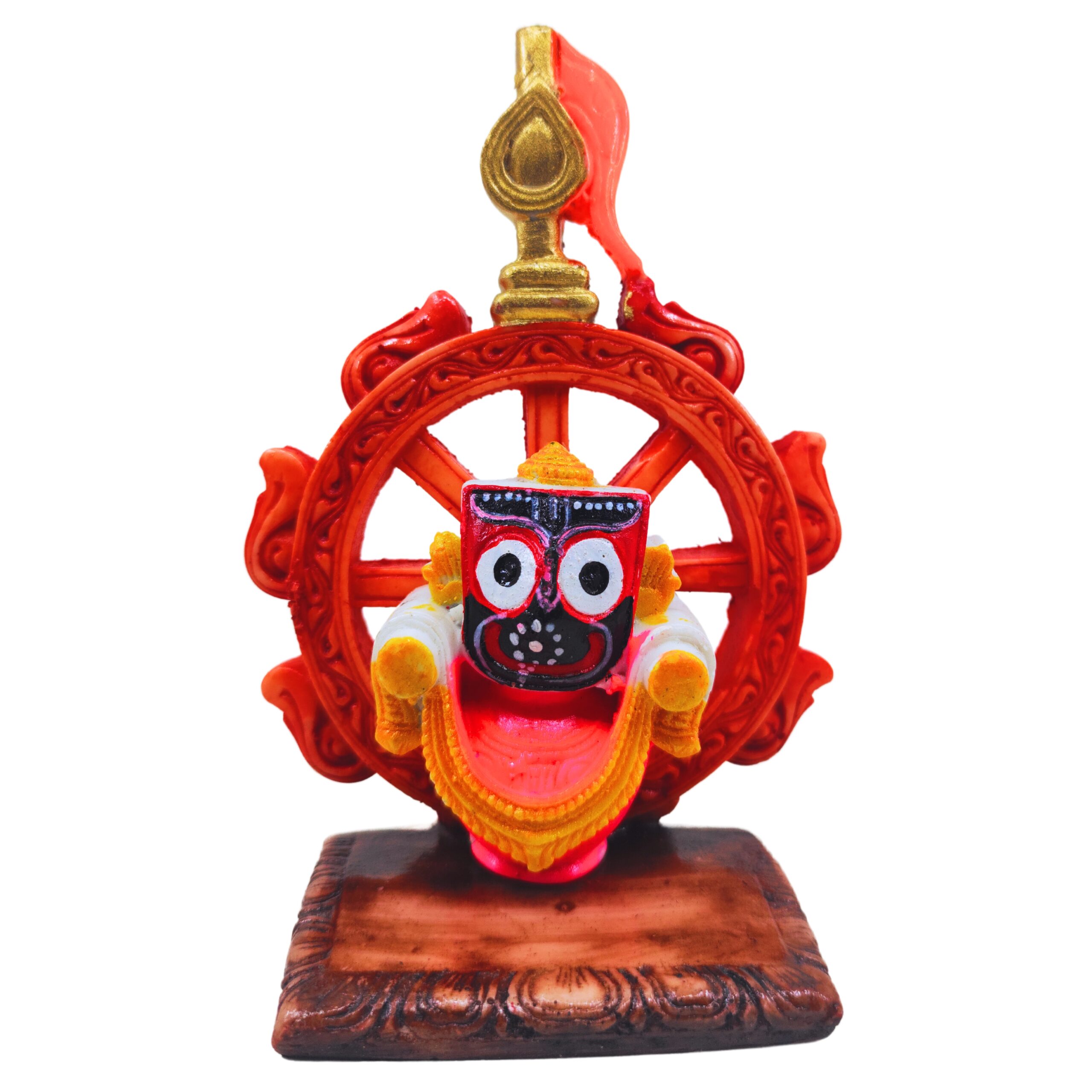 Jagannath World Marble Idol of Lord Jagannath in Nilachakra (Orange)