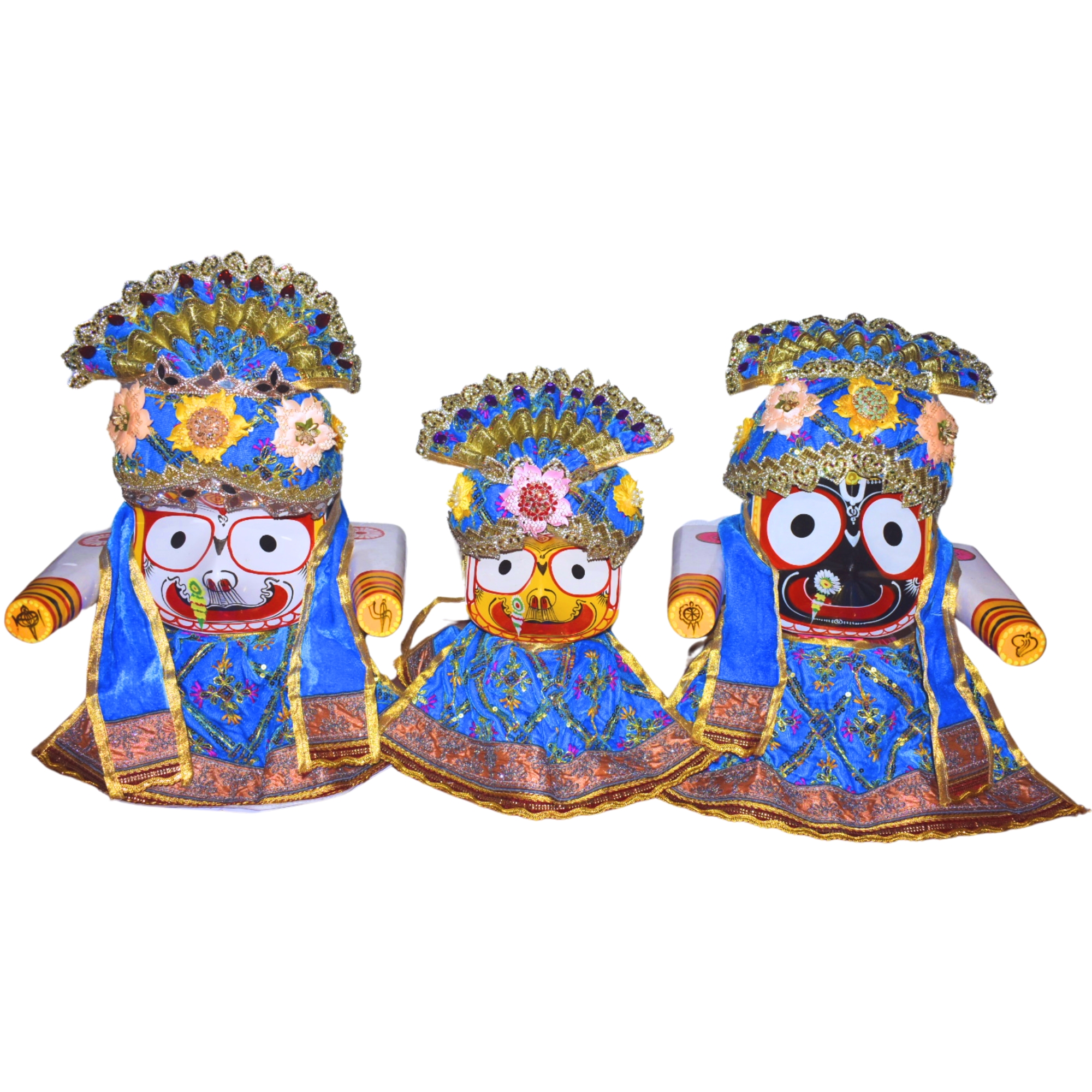 12 inch Complete Dress set for Shree Jagannath Idol set (Blue) - Image 9