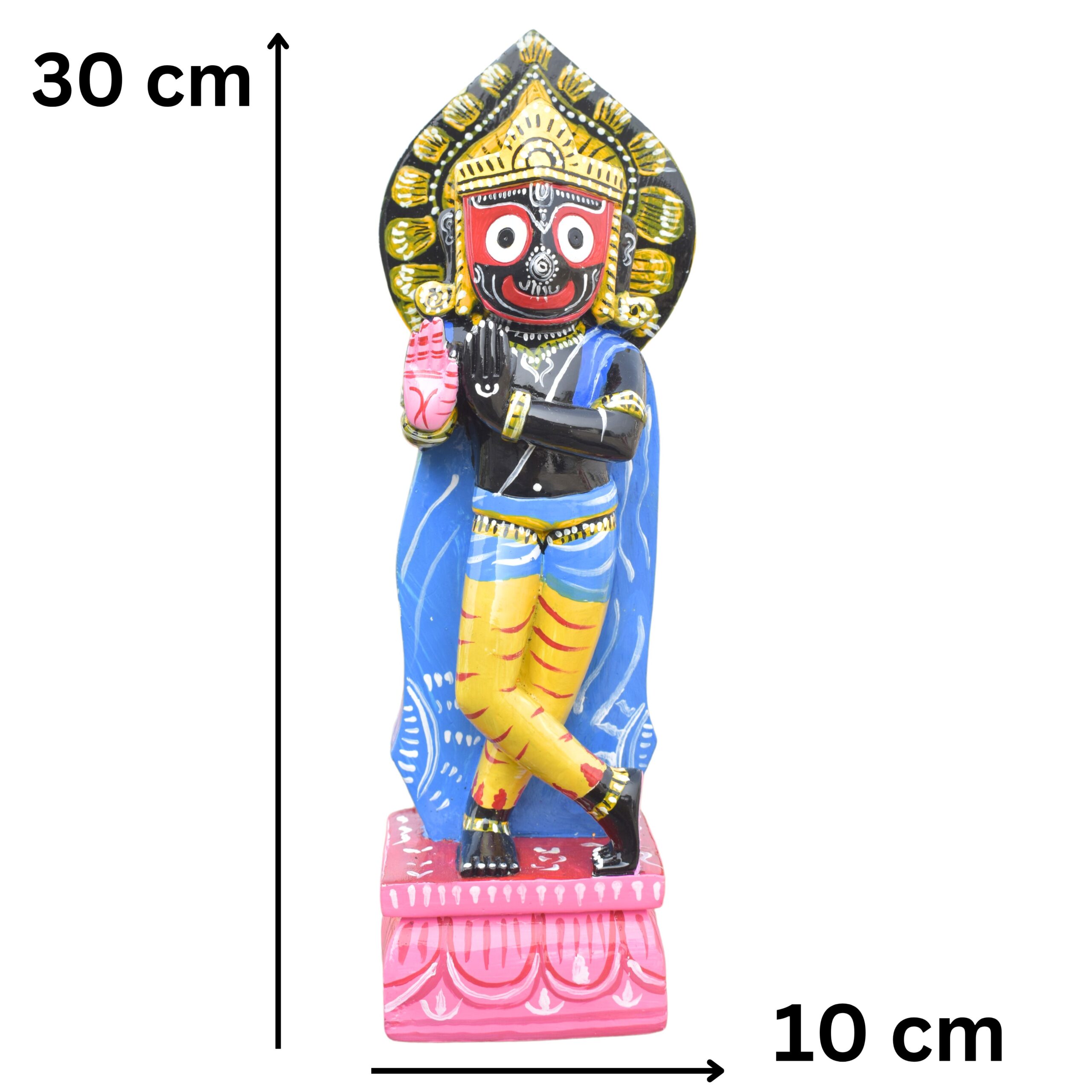 Shree Jagannath and Lord Krishna Avtar (Nilamadhab) - Large, Multicolour - Image 5