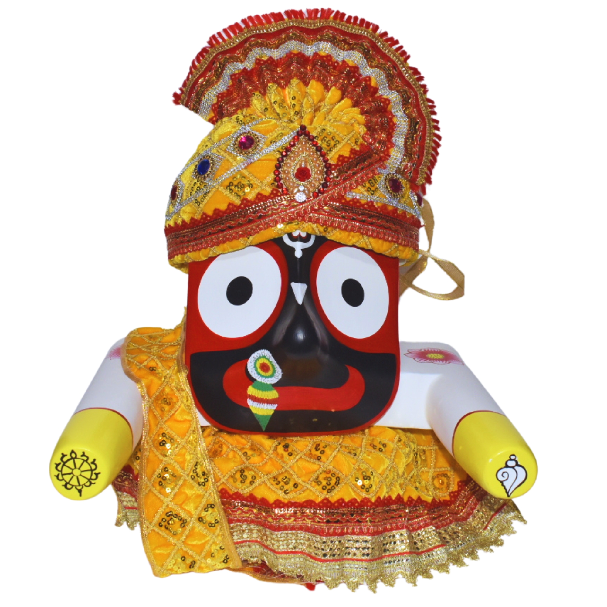 12 Inch Complete Pagadi Dress set for Shree Jagannath Idol set (Multicolor) - Image 6