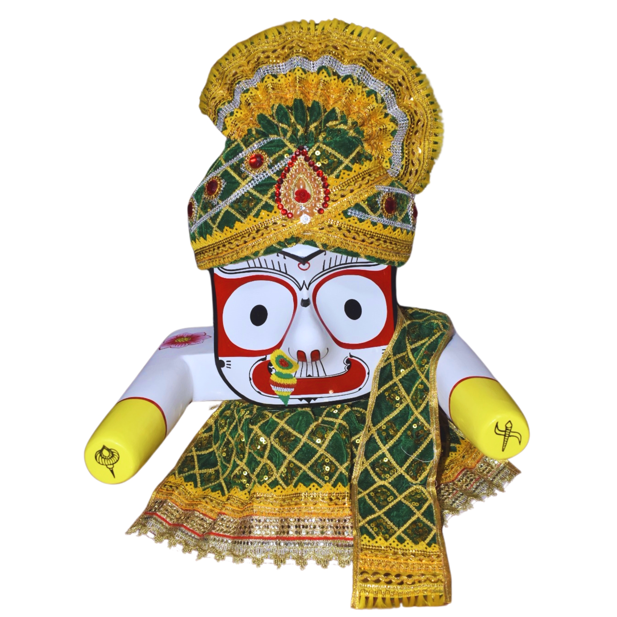 12 Inch Complete Pagadi Dress set for Shree Jagannath Idol set (Multicolor) - Image 7