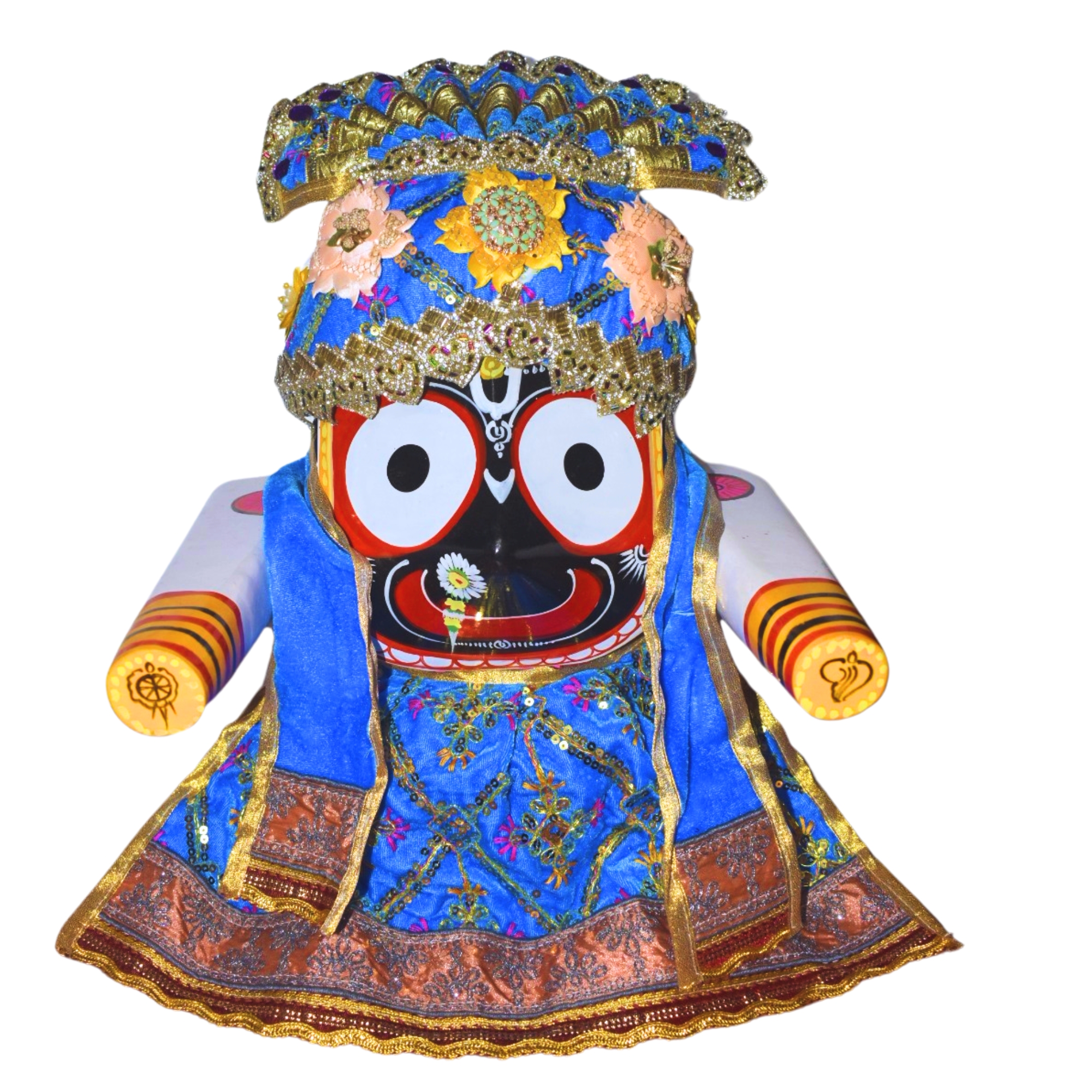 12 inch Complete Dress set for Shree Jagannath Idol set (Blue) - Image 11