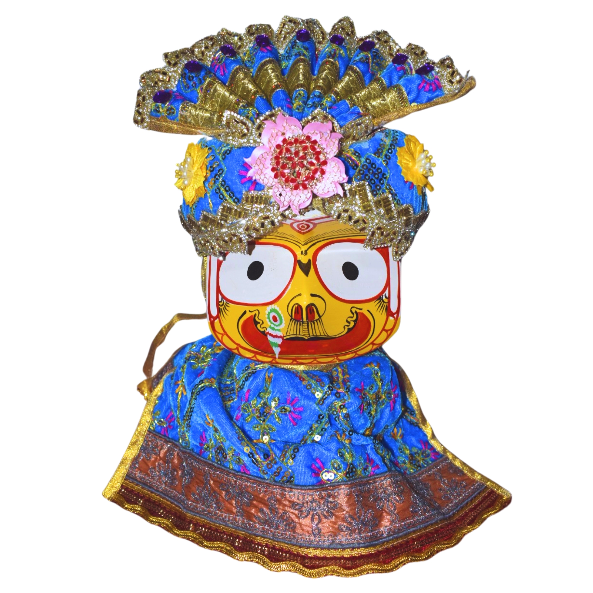 12 inch Complete Dress set for Shree Jagannath Idol set (Blue) - Image 8