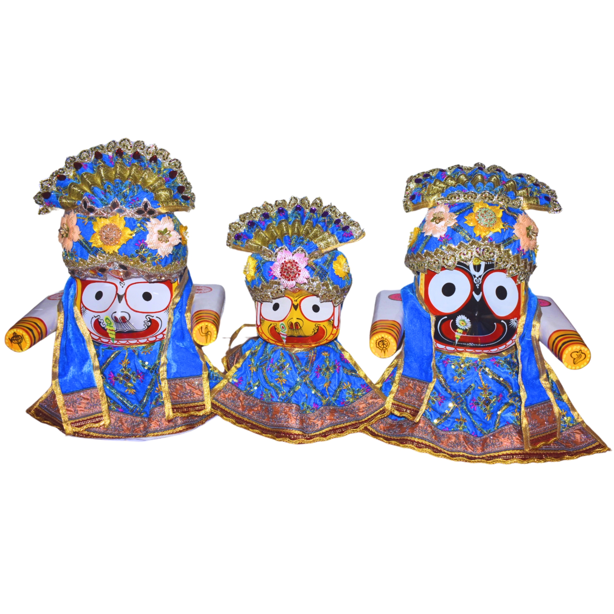 12 inch Complete Dress set for Shree Jagannath Idol set (Blue) - Image 6