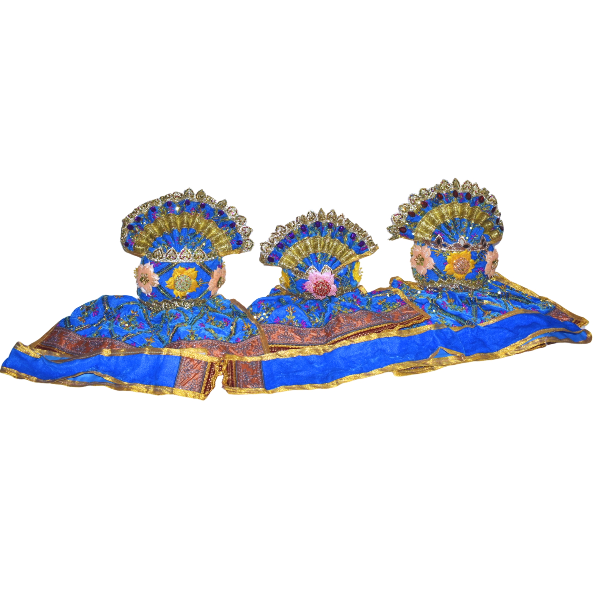 12 inch Complete Dress set for Shree Jagannath Idol set (Blue) - Image 12